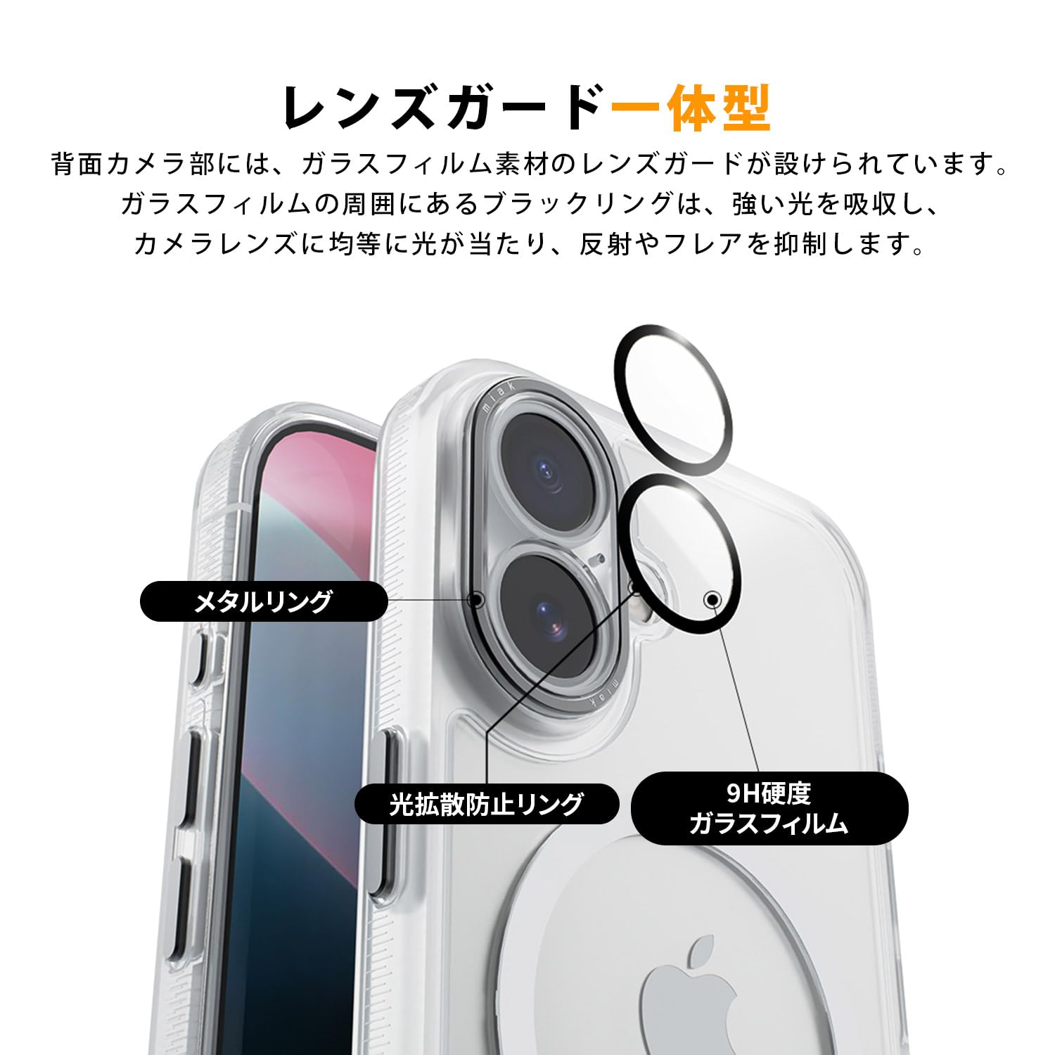 アルミ製カメラケース、カメラ、レンズ、その他装着品セット Amazon.co.jp: miak iPhone 16 pro Max ケース レンズガード 一体型